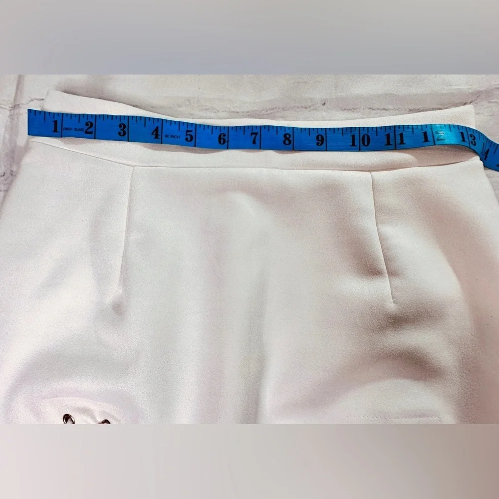 Vestidos mini skirt white w/sexy lace-up front detail Women’s medium | rr9 - Picture 5 of 6